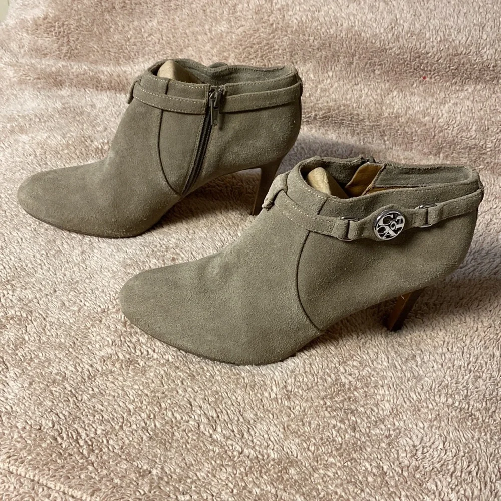 Coach Tan Suede Booties
